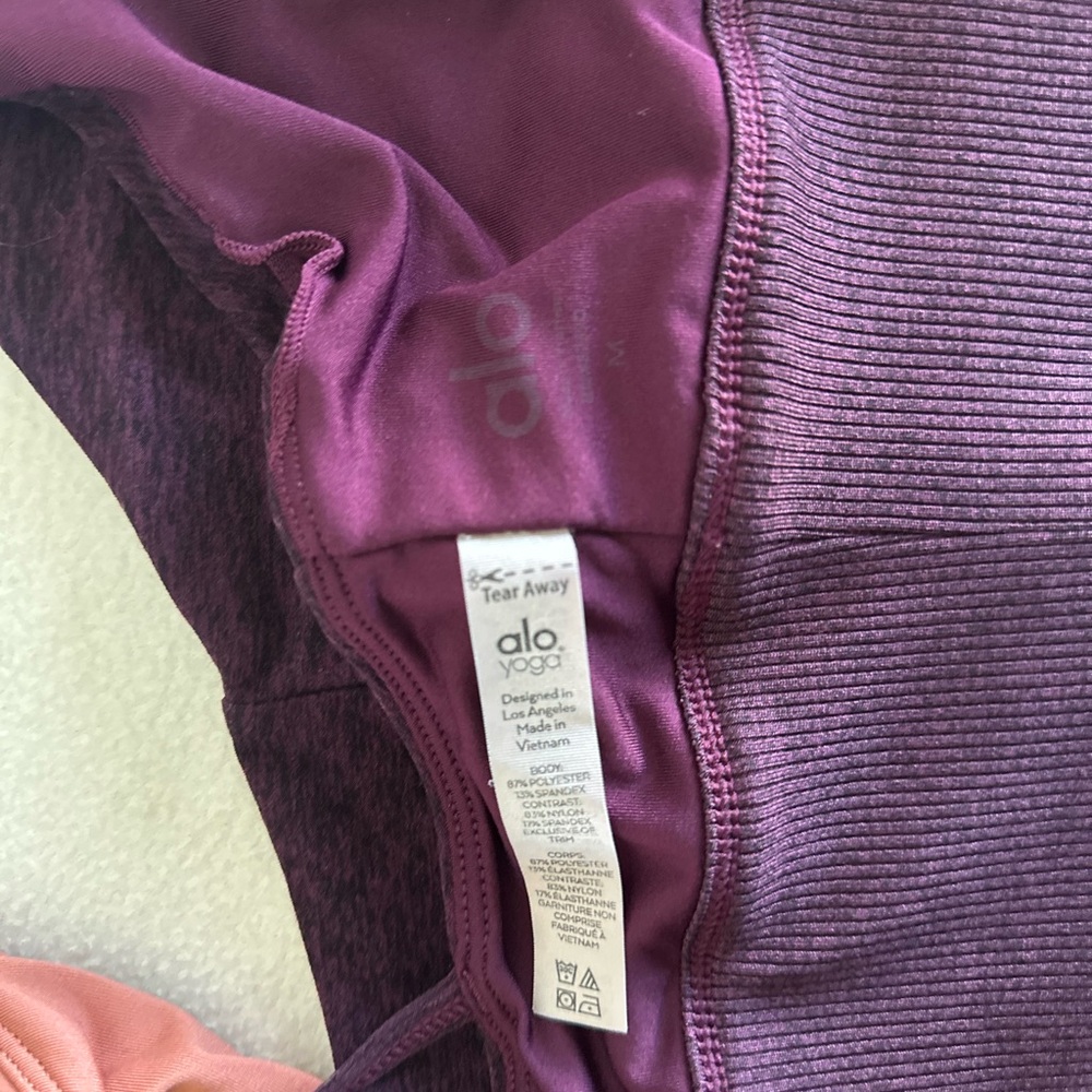 ALO Yoga Dark Purple Strappy Sports Bra - Picture 4 of 4